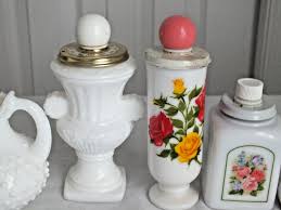 Avon lot of 12 WHITE MILK GLASS empty bottles vtg Cruet ...