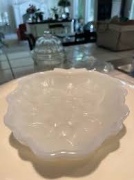 1960s Hazel Atlas Milk Glass Grapes Embossed 7”x5.5” Dish | eBay