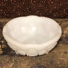 Vintage White Milk Glass Mckee Thatcher Toltec 3 Footed Bowl - Etsy