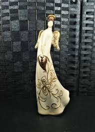 Ceramic Pottery Hand Painted Angel Figurine 14.5" Tall | eBay