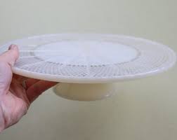 Vintage Mid-century Cake Plate Glass Stand Wedding Display - Etsy