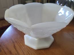 Indiana Colony Milk Glass Harvest Grape Compote Footed Bowl - Vintage — Beverly Towers Designs