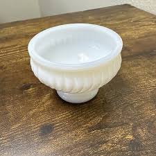 VINTAGE ANTIQUE MILK GLASS FOOTED MASTER SALT | eBay