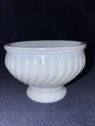 Vintage Milk Glass 2 1/2" Footed Vase/ Candy Dish / Trinket ...