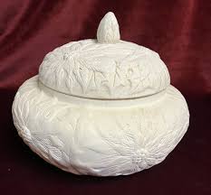 Vintage Poinsettia Ceramic 2pc Candy Display Dish Ready to ...