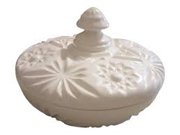 Vintage Westmorland Milk Glass Candydish Trinket Dish Quilt ...