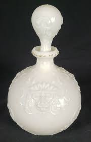 Antique Dithridge Lion Head Milk Glass Barber Cologne Vanity ...