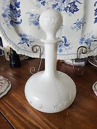Antique Victorian Era Milk Glass Decanter Barber Bottle ...
