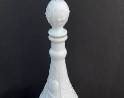 Milk Glass Decanter - Etsy