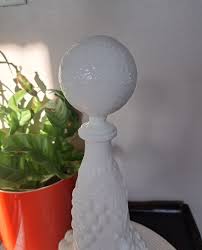 Vintage Milkglass Decanter With Stopper - Etsy