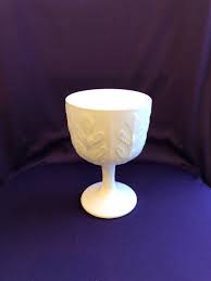 Vintage Milk Glass Planter / Compote - Etsy