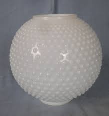 VINTAGE MILK GLASS HOBNAIL OIL LAMP BALL SHADE | eBay