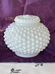 Vintage Glass White Hobnail Globe, Small Light Cover ...