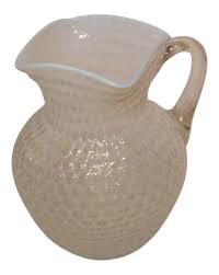 Early 20th Century Hobbs Brockunier Windows Glass Pitcher | Chairish