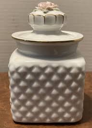 Vintage Lefton Porcelain Vanity Jar With Lid #831 With ...