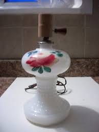 Vintage Milk Glass Hobnail Lamp | eBay