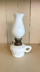 7.75" Tall Milk Glass Oil Lamp – Slim Pickins