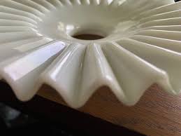 Vintage Hanging Crimpled Lamp Shade Milk Glass | eBay