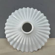 Rare White Vintage French Thick Milk Glass Opaline Lampshade Frilly Pleated Crinkle Edged Opaque REF10 - Etsy Israel