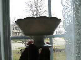 Crossed Fern opaque white footed sauce or berry, manufacture unknown EAPG. | eBay