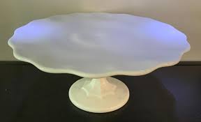 Indiana Glass Milk Glass Cake Plate | Indiana Glass Teardrop ...
