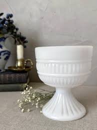 Beautiful Vintage Milk Glass Decorative Pedestal Vases - Sold Separately - Your Choice - Etsy