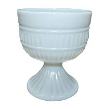 Milk Glass Compote Dish | Chairish