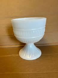 Milk glass pedestal candy dish | eBay