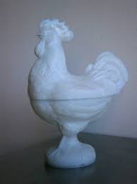 Opaline Molded Egg Box Glassware Deco Kitchen Figurine Antique | eBay