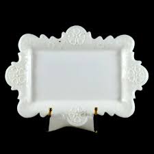 Milk Glass Serving Tray. For Sale at Ruby Lane