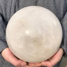 21.67LB Natural White Quartz Sphere Hand Carved Crystal Ball ...