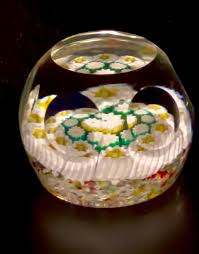 Rare Light-catching Vintage Murano Paperweight, Millefiori Art Glass, Domed, Faceted - Etsy