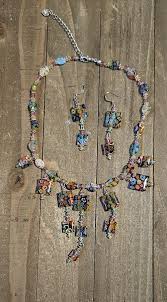 Vintage Venetian Millefiori glass Necklace and Earring set ...