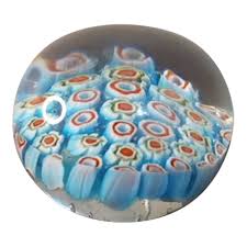 1980s Murano Italy Art Glass With Thick Canes Paperweight ...