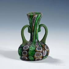 Antique Murrine Vase With Handles, Fratelli Toso Murano Ca. 1920s - Etsy