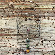 Millefiori Pendant Necklace-black Collar With 20mm Disc ...