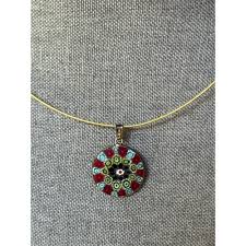 Vintage Signed AMV Murano Millefiori Glass Pendant Wire ...