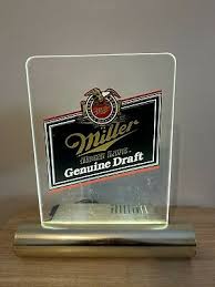 Vintage MILLER Genuine Draft Beer Advertising Light TESTED Working | eBay