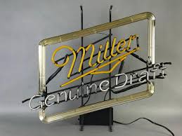 Sold at Auction: Miller Genuine Draft Light-Up Neon Advertising Sign