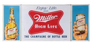 Miller High Life Beer Wolf Bar Mirror 23"x15" Auction