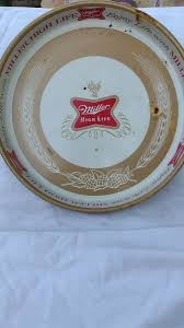 Vintage Miller High Life Round Metal White and Goldl Beer ...