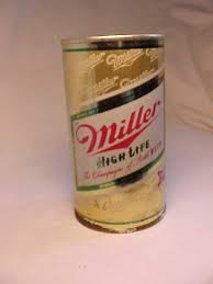 C1950s Miller High Life the Miller Brewing Company Milwaukee, Wis. ,vintage Top Opened Flat Top Beer Can, Back Bar Decor, Man Cave Decor - Etsy Canada