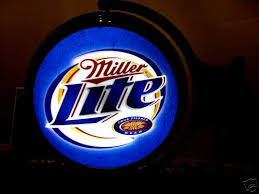 MILLER LITE / MGD ROTATING PUB LIGHT BEER BAR NEON SIGN | #28099154