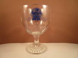 Vintage Pabst Blue Ribbon Beer Clear Glass Goblet | eBay