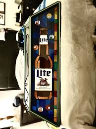 MILLER LITE BEER Pool Table Light From Mineola Hotel Il Al Capone's Bar/Hotel $500.00 - PicClick