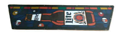 Miller Lite Beer Replacement Insert Panel 1993 Pool Table ...