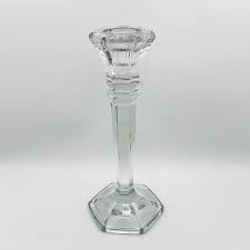 Vintage Depression Glass Candlestick, Tapered 6-sided ...