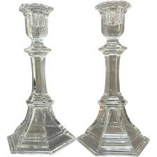 Toscany Crystal Candlesticks, Pair. For Sale at Ruby Lane