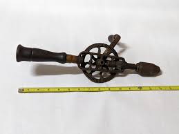 Vintage Egg Beater Hand Drill with Set of Drill Bits (USED ...