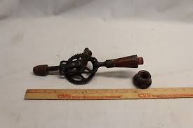 Vintage Red Head # 110 Drill With Wood Handle Storage Tool ...